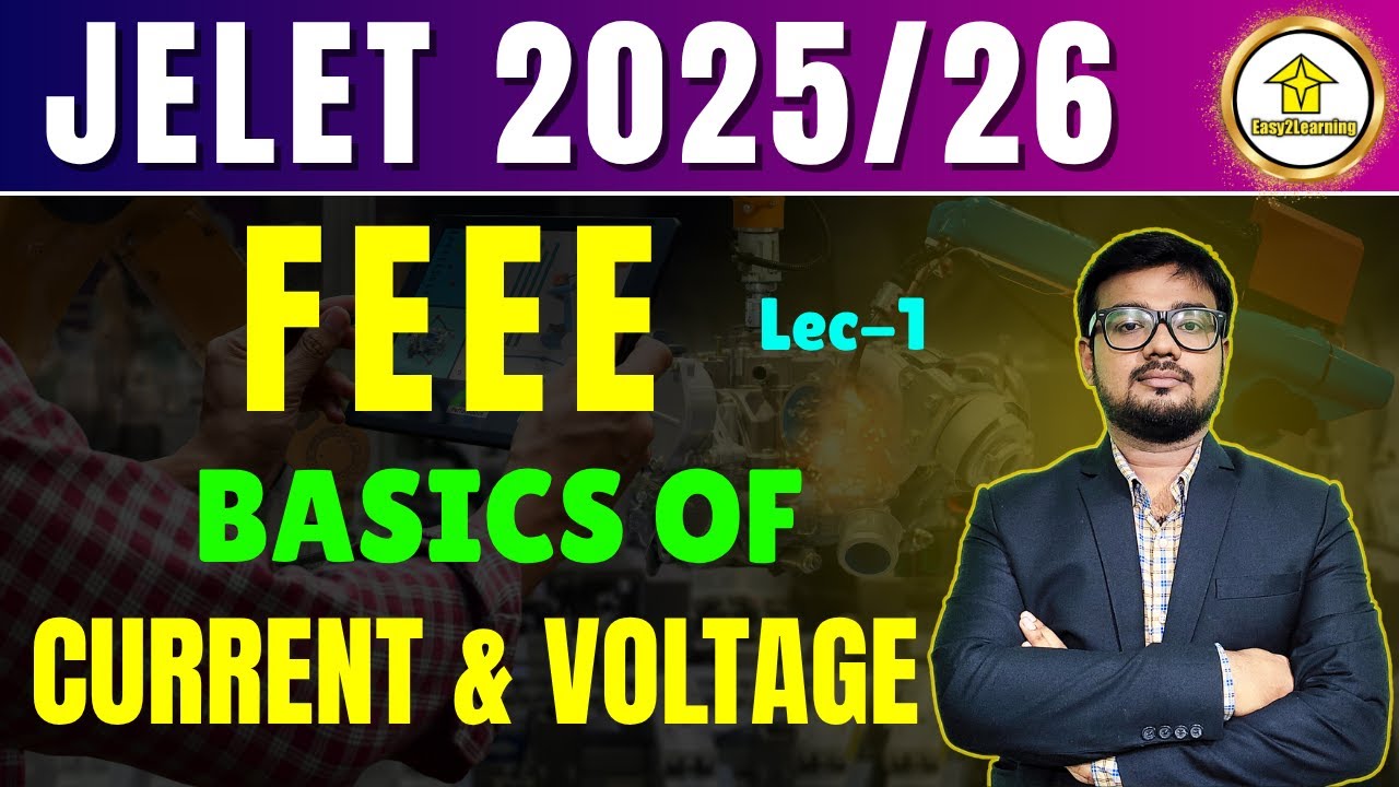 Basics of Current & Voltage | FEEE Lec-1 | JELET 2026/27 Electrical | by David Sir