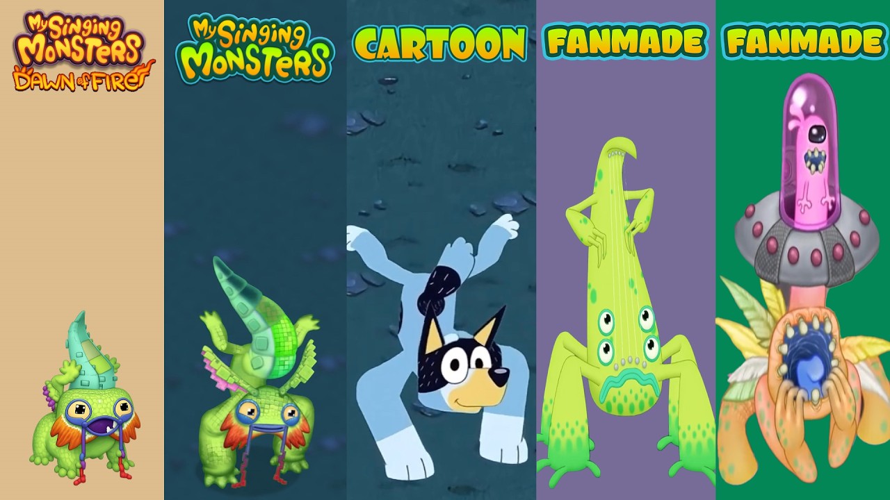 Dawn Of Fire vs My Singing Monsters vs Cartoon vs Fanmade vs Real Life | Redesign Comparisons