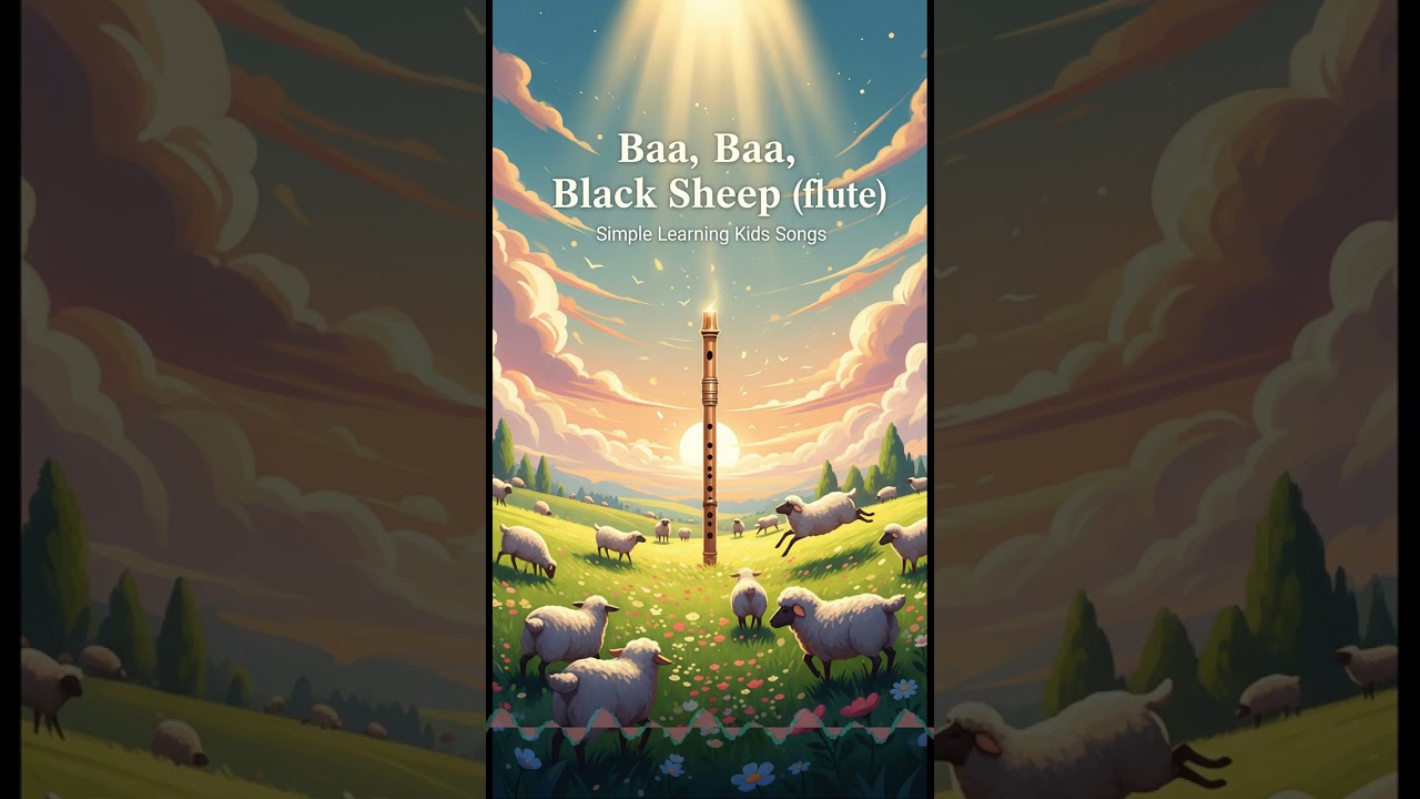 Baa Baa Black Sheep - Flute Instrumental for Kids 🎵