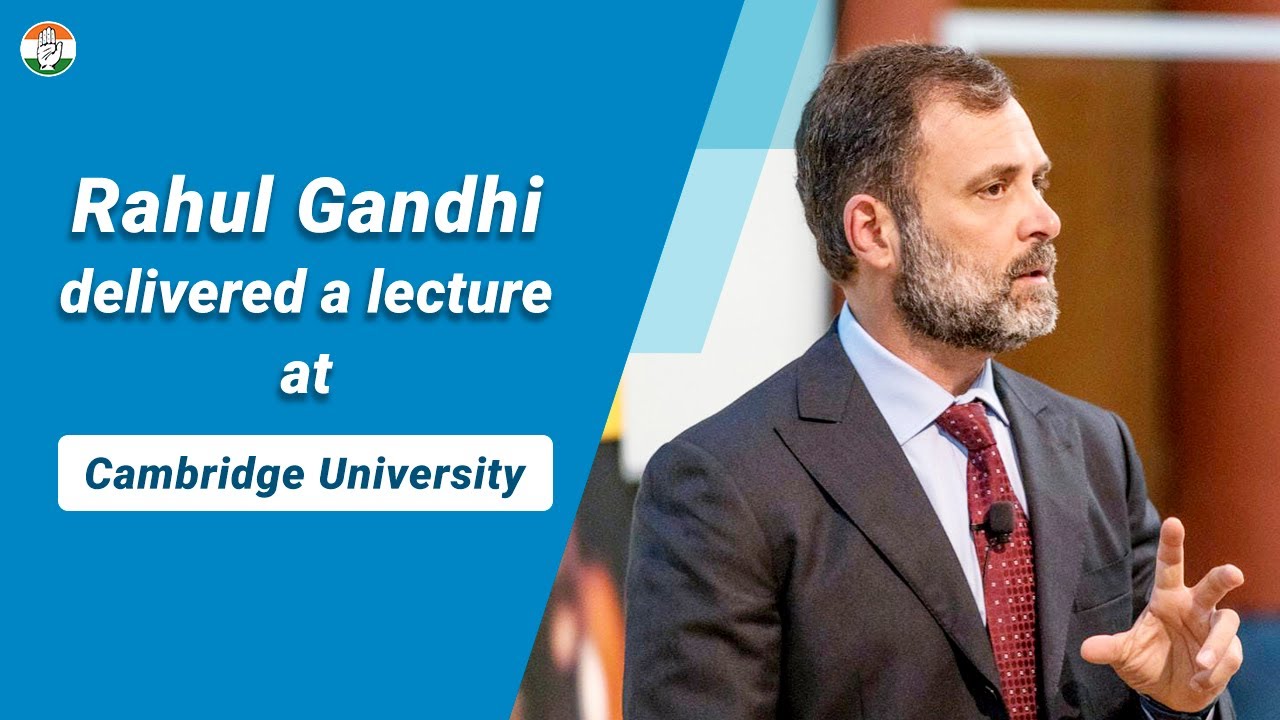 Rahul Gandhi delivered a lecture at Cambridge University on Learning to Listen in the 21st Century.