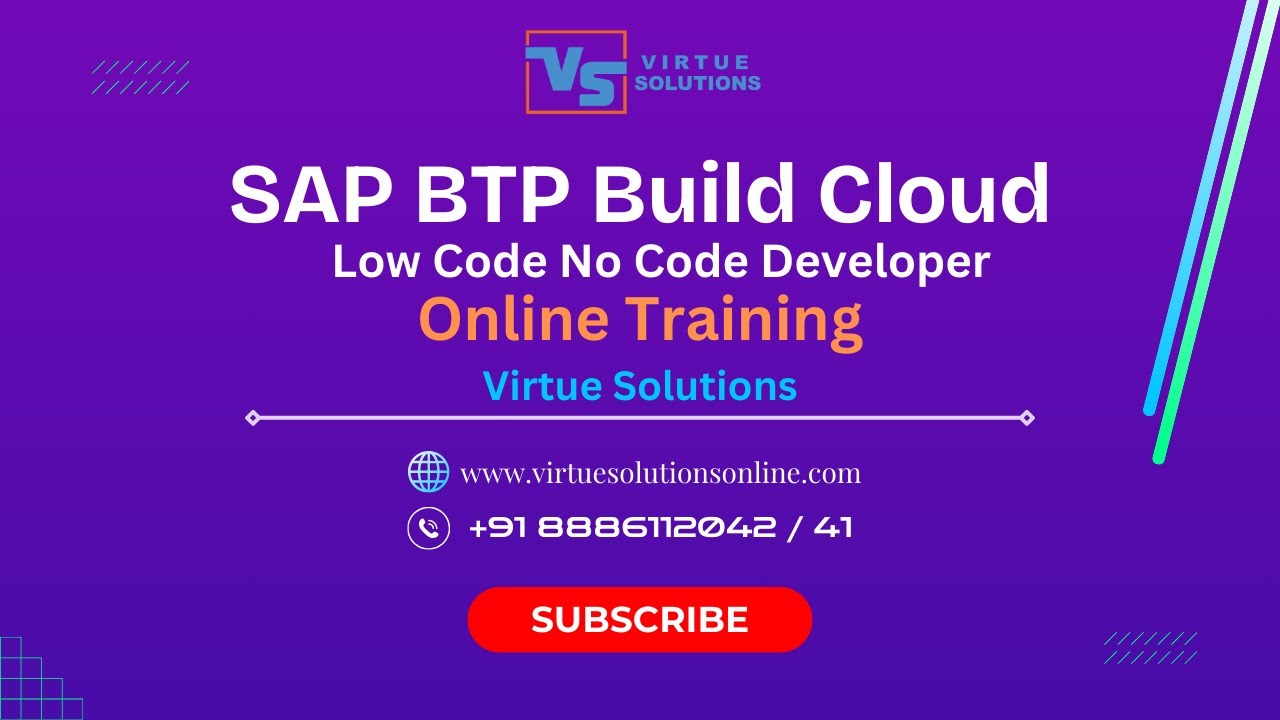 SAP BTP Build Training | Low Code No Code -SAP Build | Virtue Solutions | SAP BTP Low Code No Code