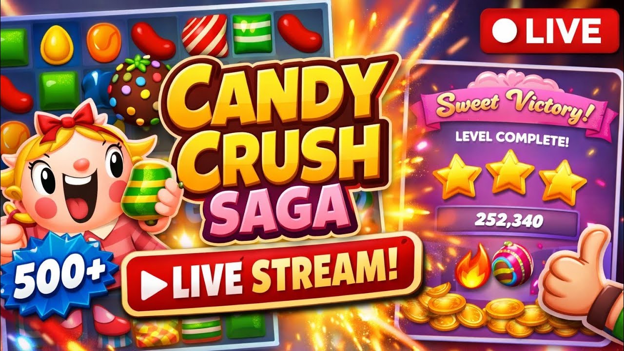 🔴 Candy Crush Saga Live | Impossible Level Ko Aaj Clear Karenge 💪Candy | Back to Back Level Clear 😍