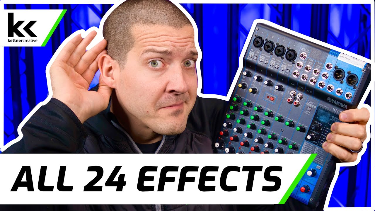 Демонстрация аудиоэффектов Yamaha MG10XU &mdash; тест всех 24 эффектов
