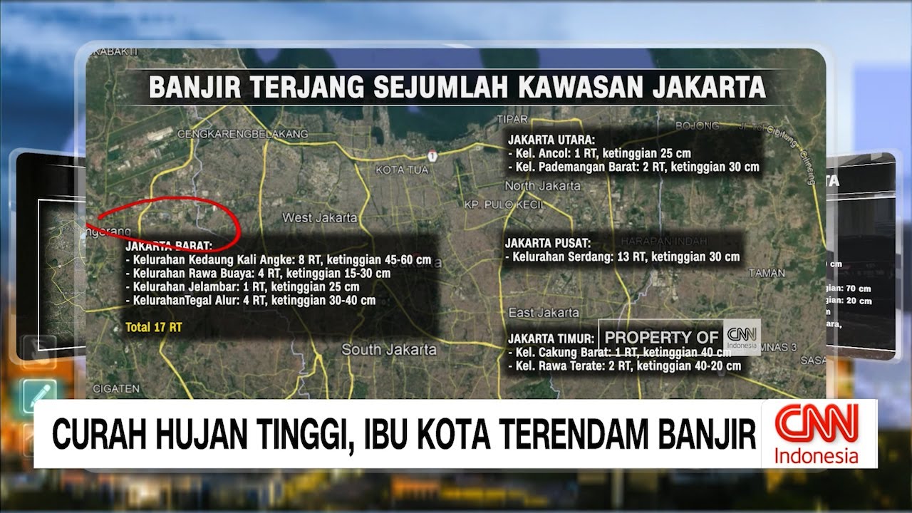 Curah Hujan Tinggi, Ibu Kota Terendam Banjir