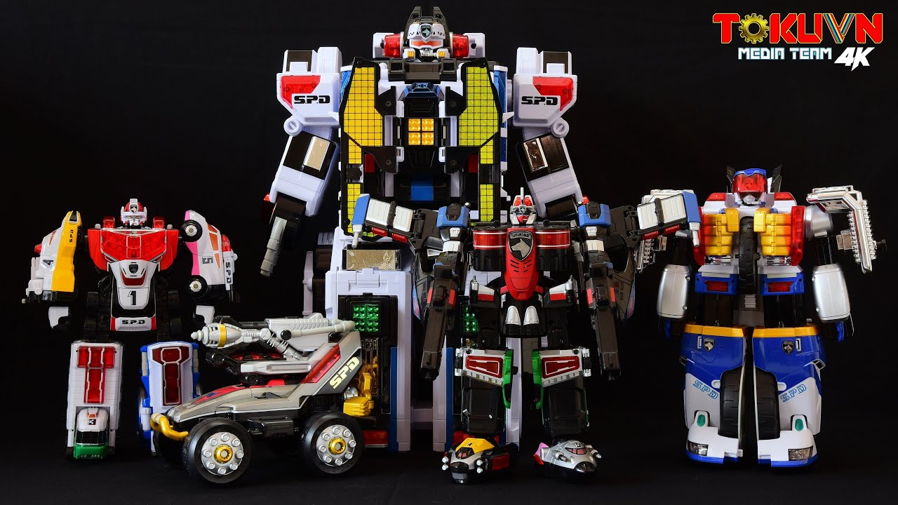 All DX Gattai Tokusou Sentai Dekaranger 2004! 特捜戦隊 デカレンジャー! Power Rangers SPD Megazord! (4k)
