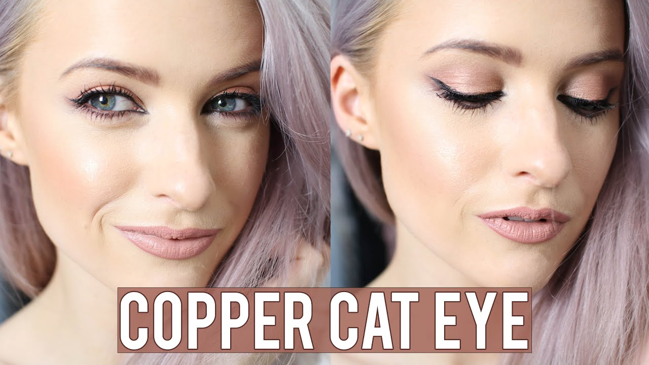 Copper Cat Eye Makeup Look | Inthefrow