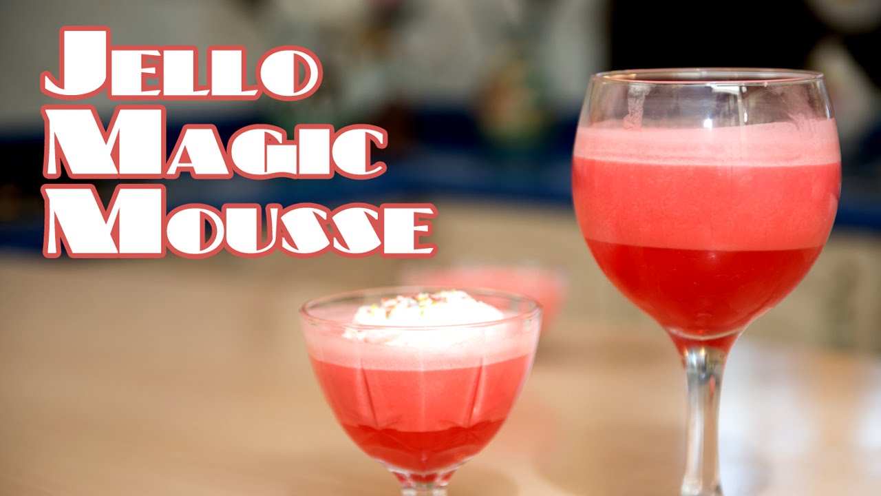 Jello Magic Mousse o Mousse Mágico de Gelatina.