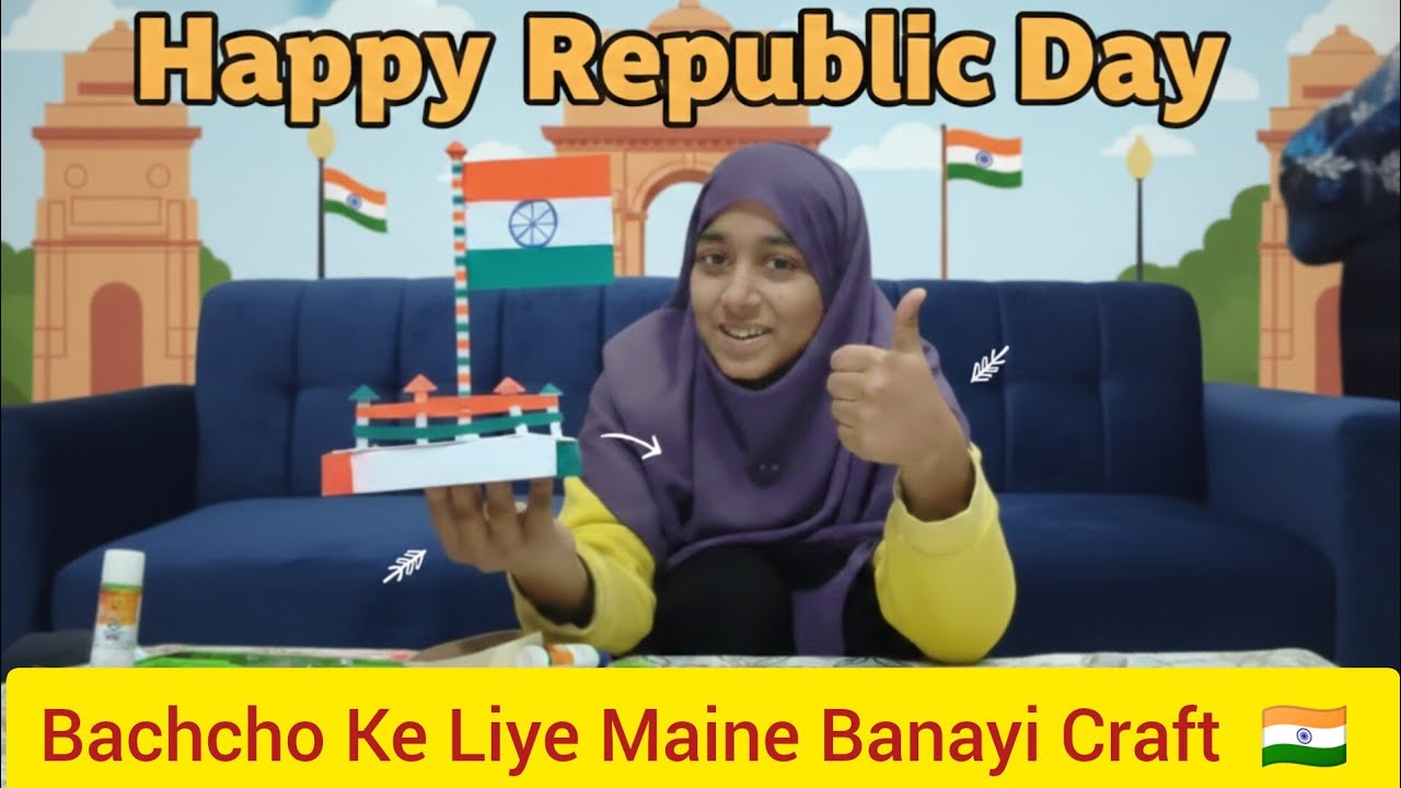 Happy Republic Day🇮🇳 #craft ||By Mahek naaz||#maheknaaz10 #craft #viral #diy #crafting #video  