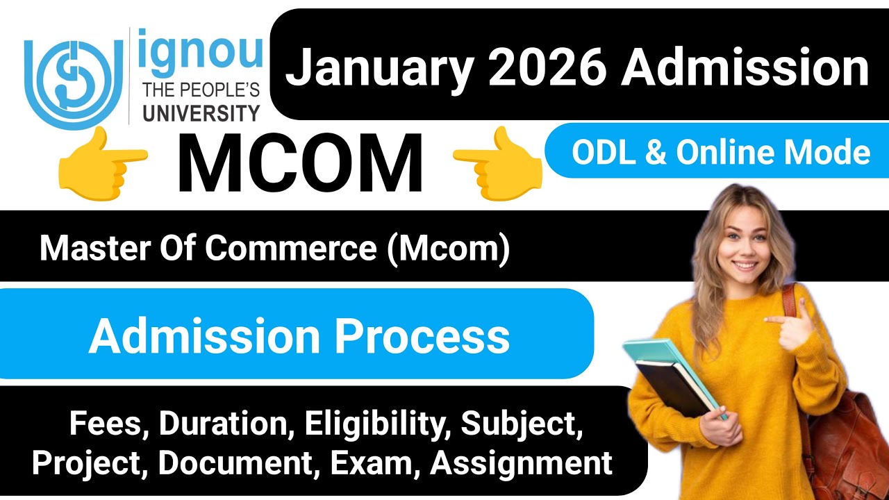 IGNOU MCOM Admission Process | IGNOU MCOM Admission Form Fill Up Online 2026 | IGNOU Admission 2026