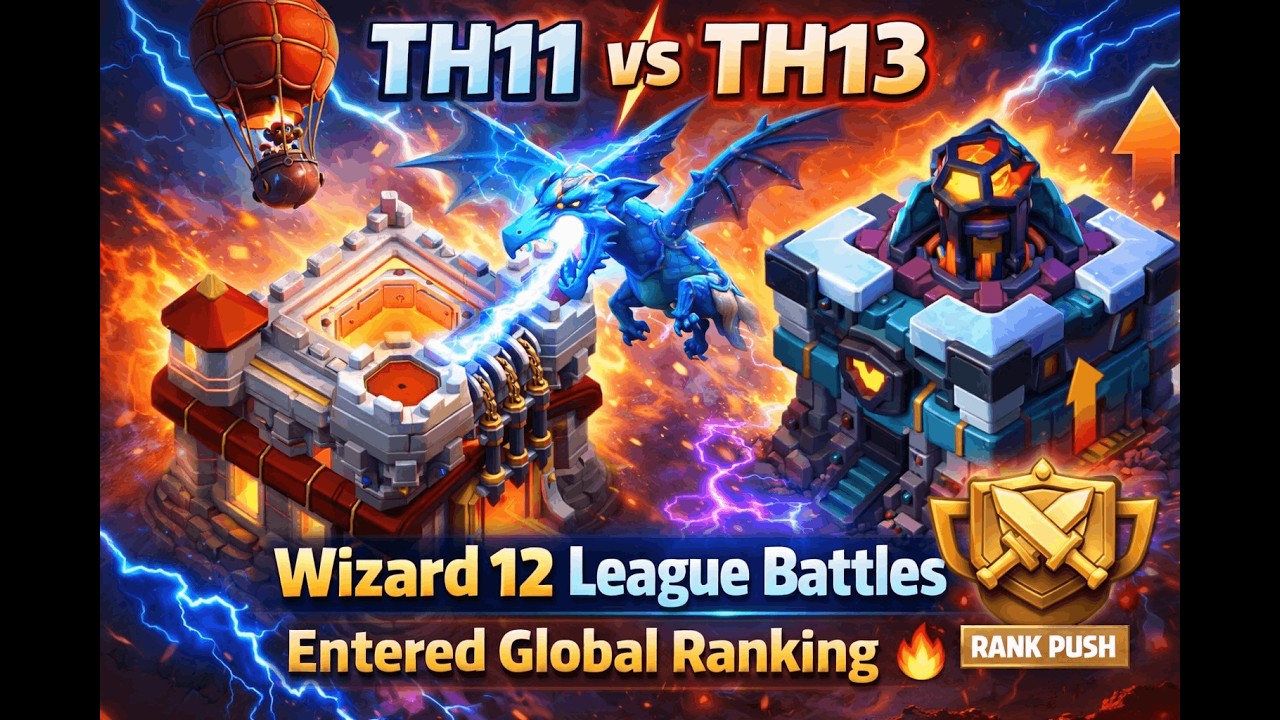 Can TH11 Survive Wizard 12 League? 😳 Top 200 Global Push — Part 1