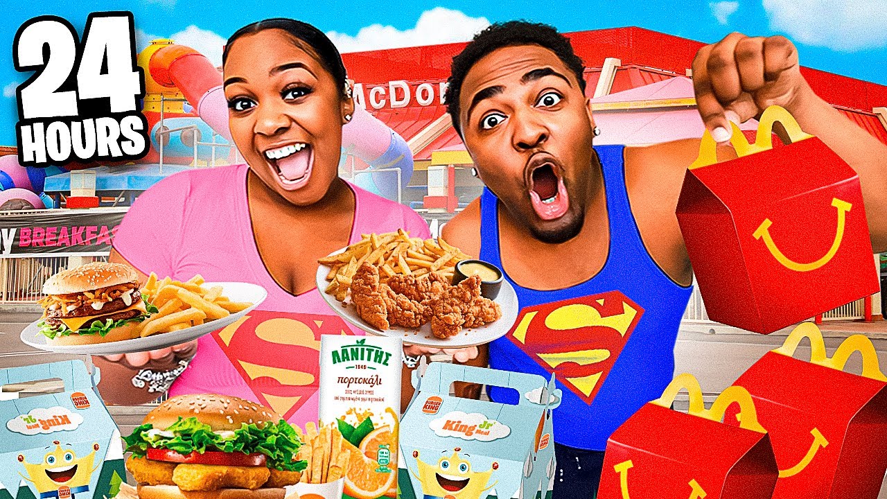 ONLY EATING FAST FOOD KIDS MEAL FOR 24 HOURS!!