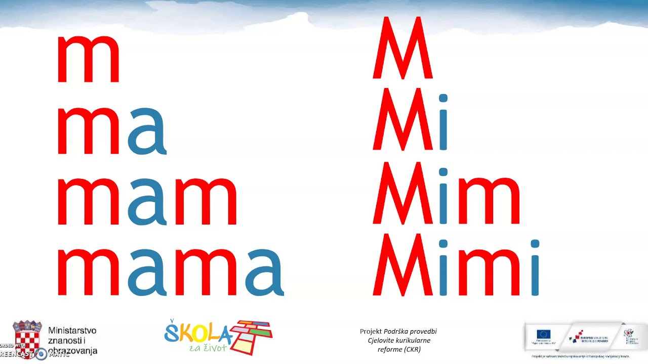 Razredna nastava 1.r - Slovo M