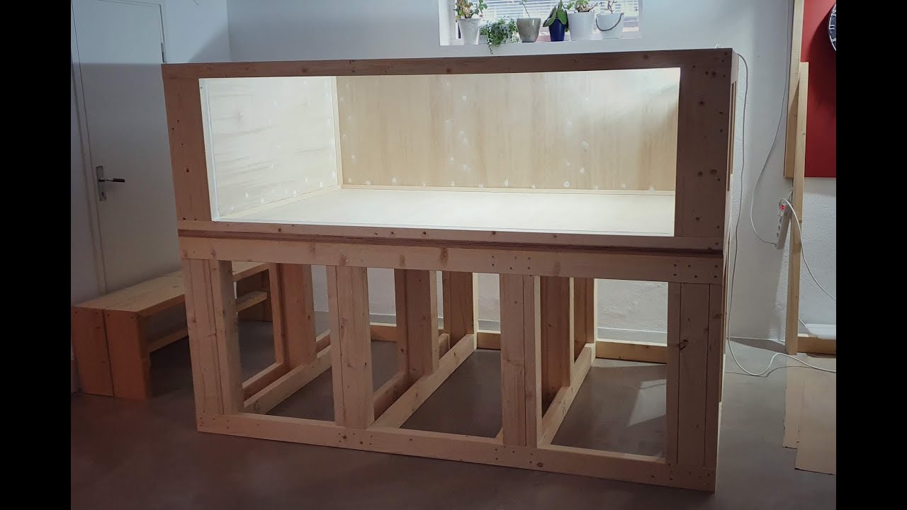Building a 1800 litre (475 gallon) plywood aquarium