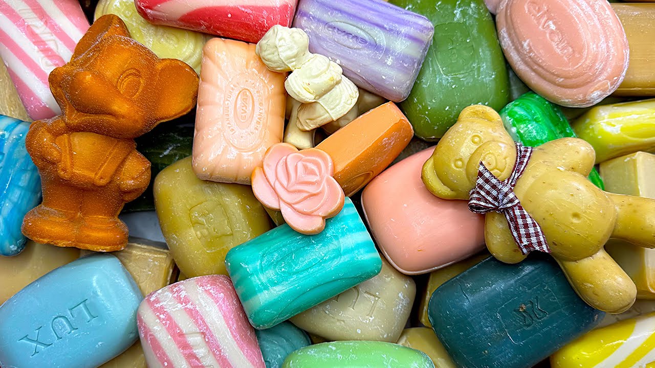 Soap box. Vintage soap. Cutting different soap. Asmr soap (no talking)