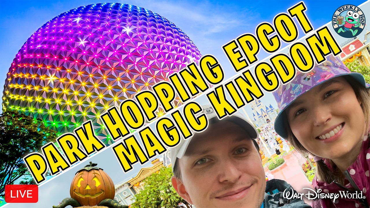 🔴 LIVE: Park Hopping EPCOT & Magic Kingdom! | Food & Drinks, Rides & Happily Ever After Fireworks!
