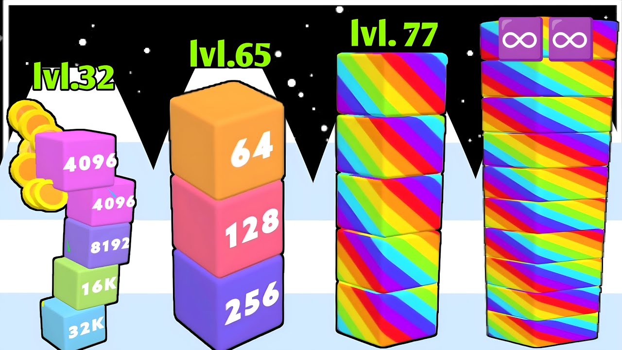 Happy Cube 2048 - Satisfying ASMR Gameplay (Noob vs Pro)