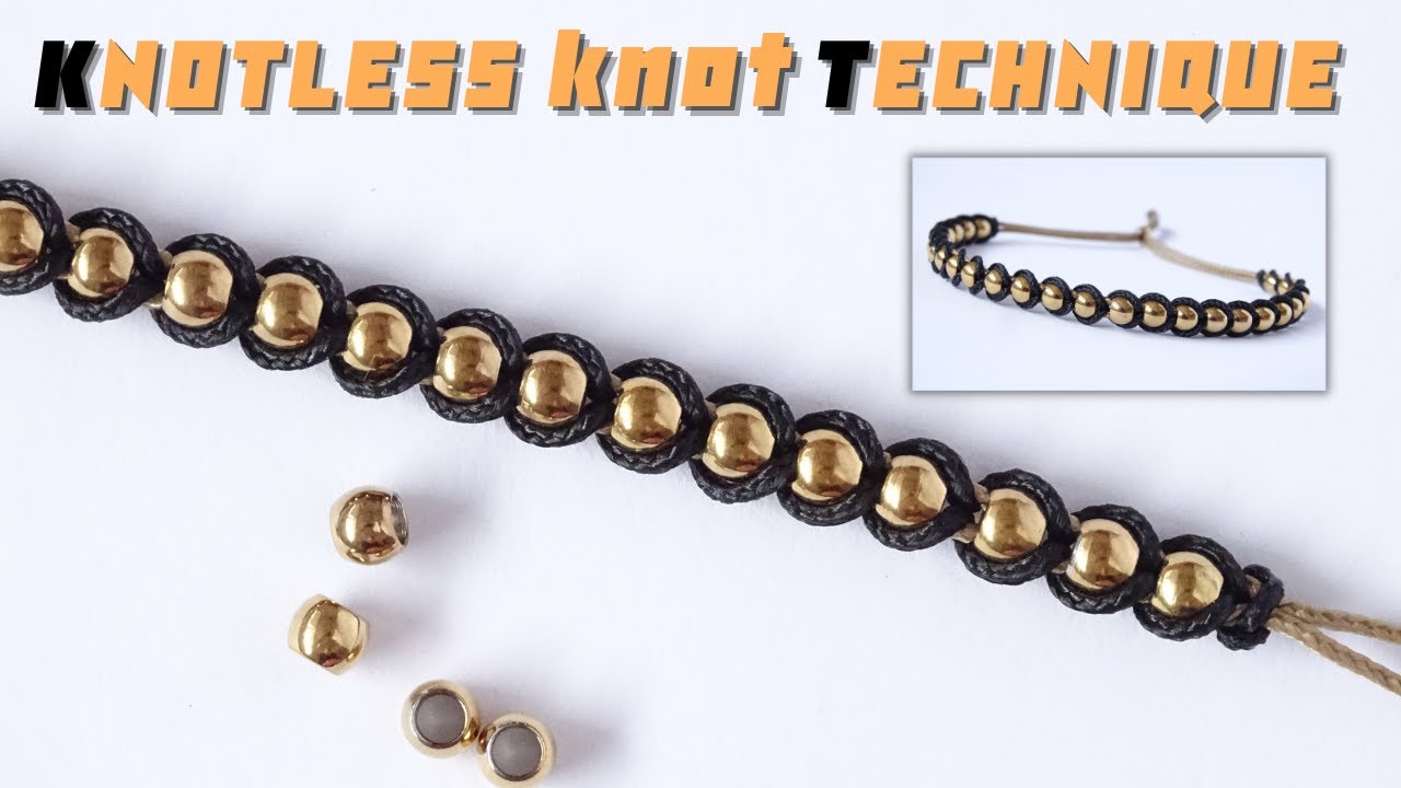 Amazing Knotless Knot Technique to Make a Shamballa Pearl Beaded Friendship Bracelet - DIY Macrame