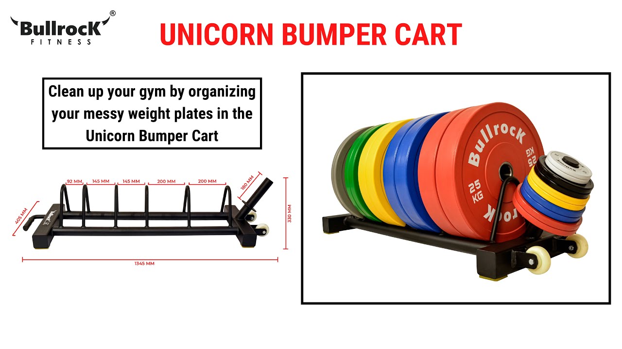 BullrocK Unicorn Bumper Cart | Weight Plates Storage Rack | Bumper Plates Storage Rack