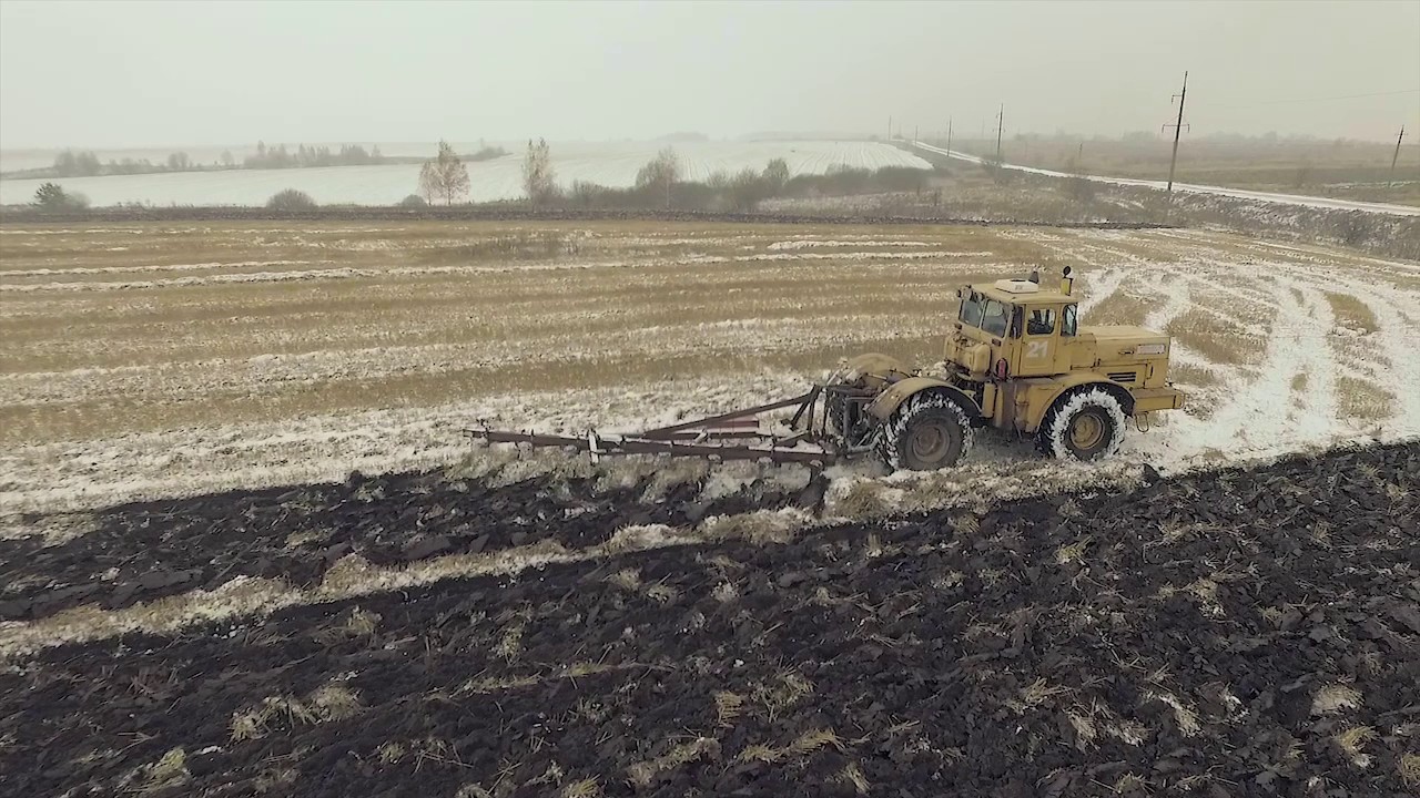 Пахота | Кировец К-700А + ПЛН-8-40