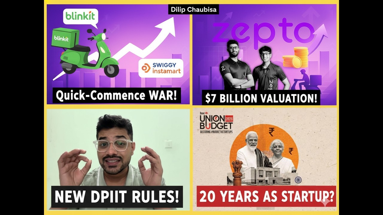 Indian Startup News: New DPIIT Rules & Zepto $7B! 🦄 Blinkit vs Swiggy War Update