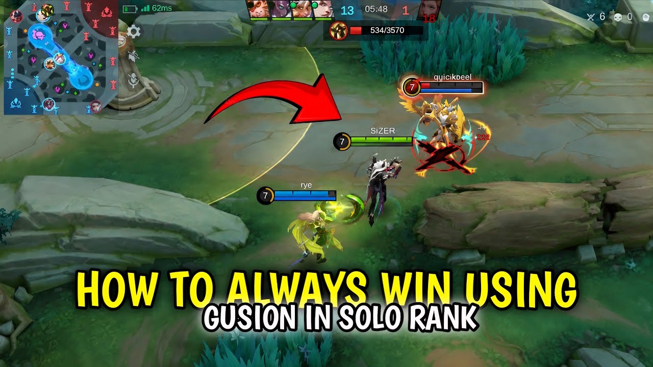 Как всегда побеждать за Gusion в одиночном рейтинге ⚡ | Mobile Legends