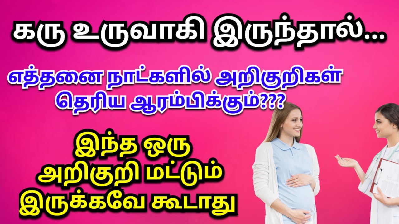 கரு உருவாகி இருந்தால் எத்தனை நாட்களில் கற்ப அறிகுறிகள் தெரியும் | early pregnancy symptoms in tamil