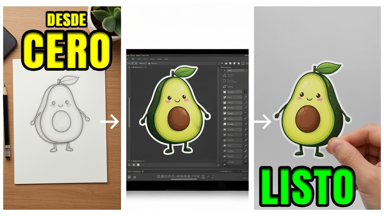 Crea STICKERS para Imprimir desde CERO | Tutorial Illustrator Completo