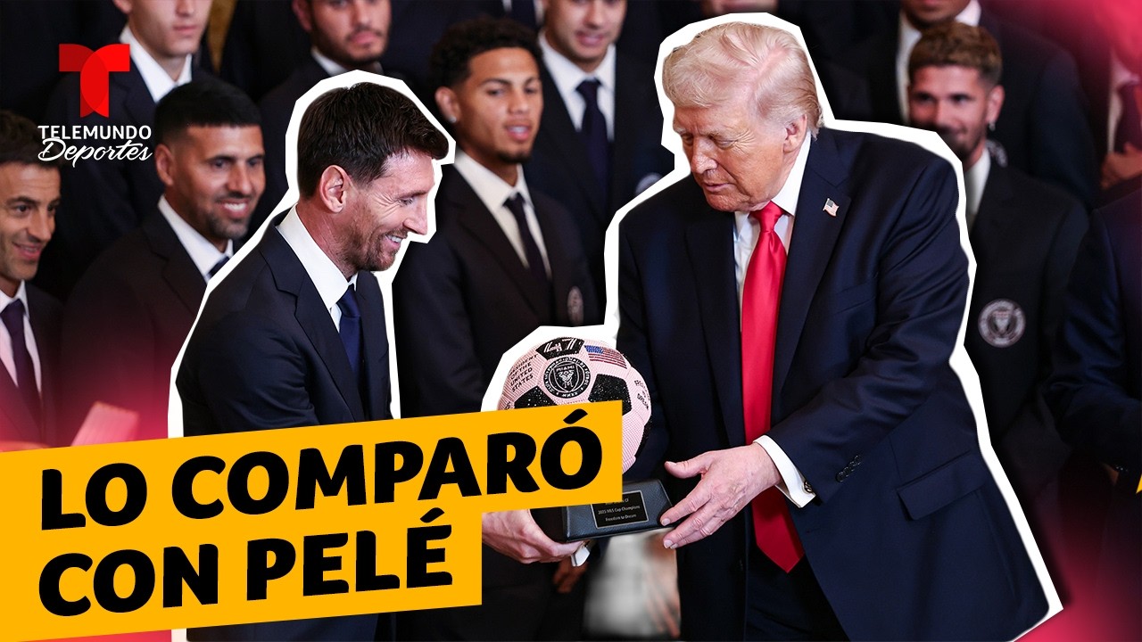 Lionel Messi visita la Casa Blanca con Inter Miami y Trump lo compara con Pelé | Telemundo Deportes