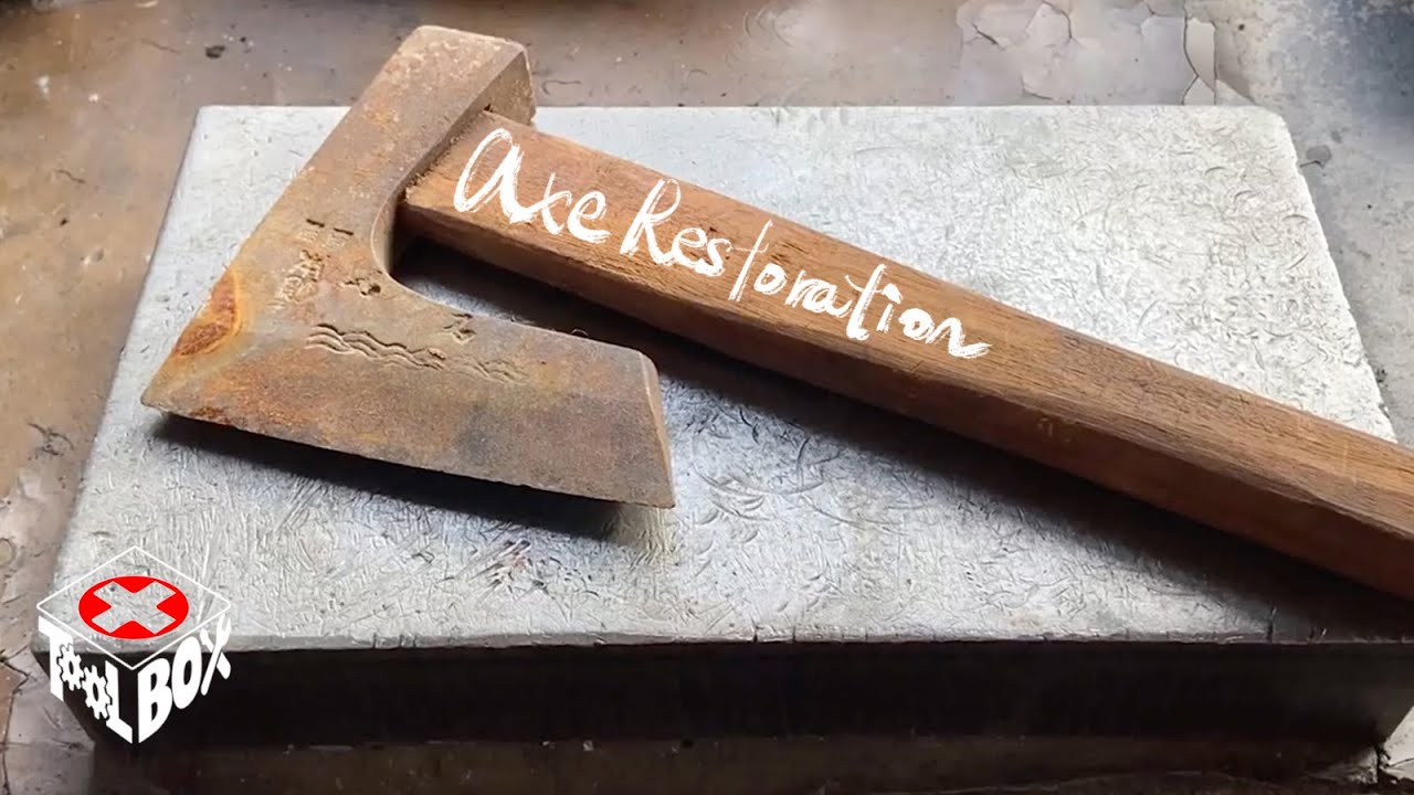 【サビサビの斧】ピッカピカ完全復活  Rusty Antique Axe − Restoration