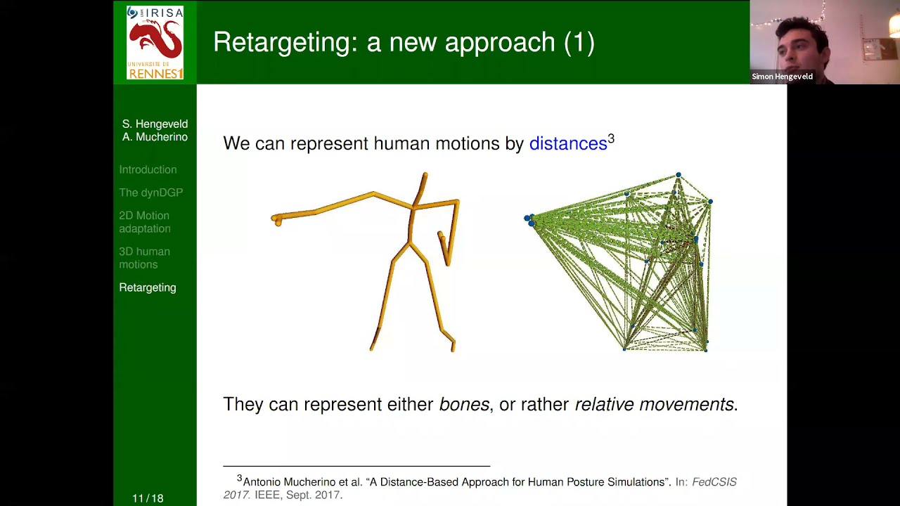 Motion adaptation by dynamical Distance Geometry