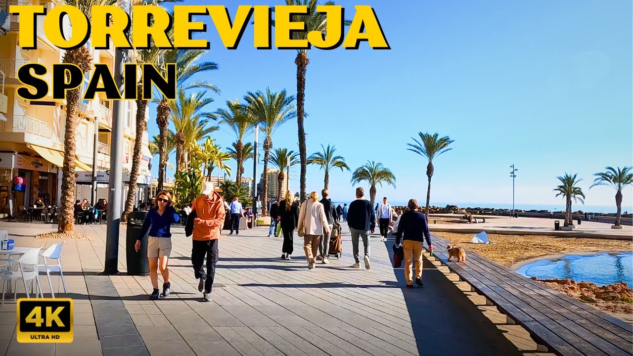Torrevieja in Spain - The sunniest city on the Costa Blanca, Walking tour 4K 🇪🇸