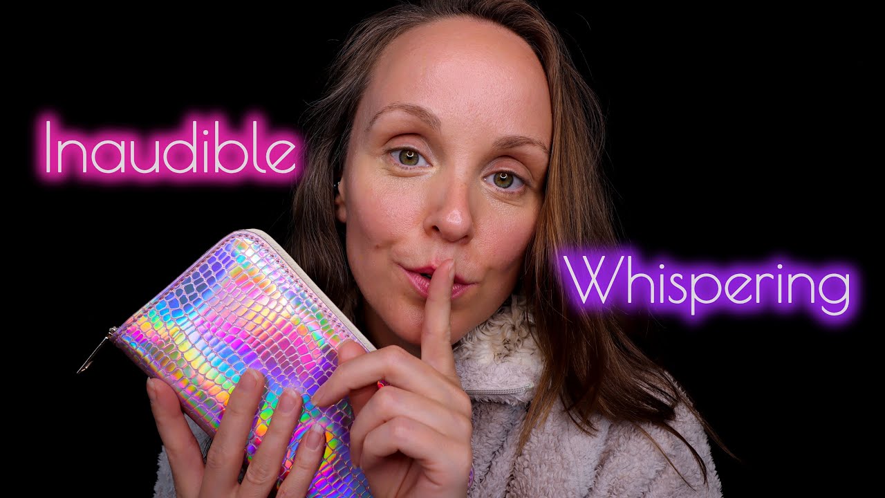 ASMR INAUDIBLE WHISPERING (8TRIGGERS) 💜 TAPPING, LID SOUNDS, GLASS SCRATCHING, MIC & CAMERA BRUSHING
