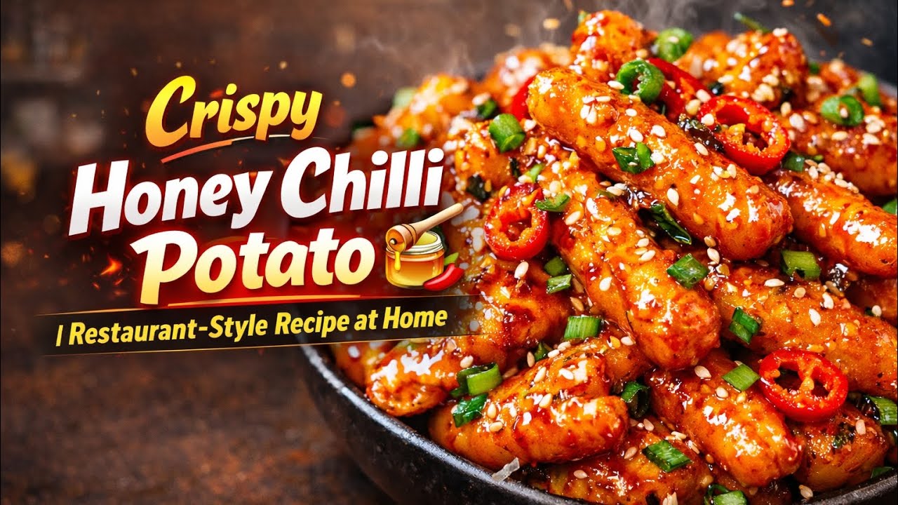 Crispy Honey Chilli Potato 🔥 | Easy & Delicious Recipe #babitakirasoi #