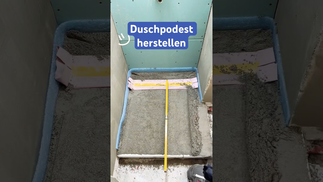 Duschpodest herstellen #estrich #badezimmer #fliesenleger