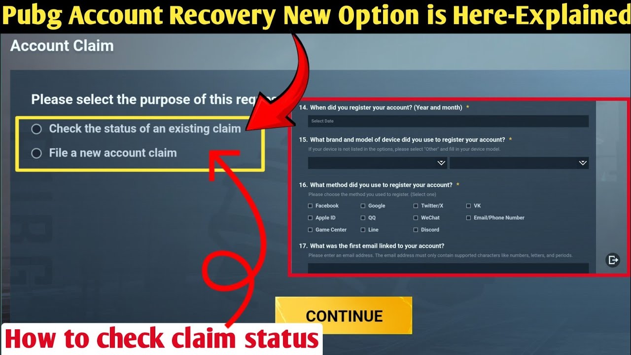 Pubg Account Recovery New Features is Here | How to check existing claim status new features