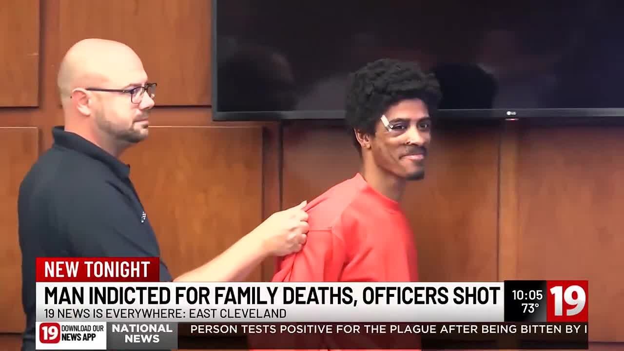 Man indicted for killing 2 family members and shooting 2 East Cleveland police officers