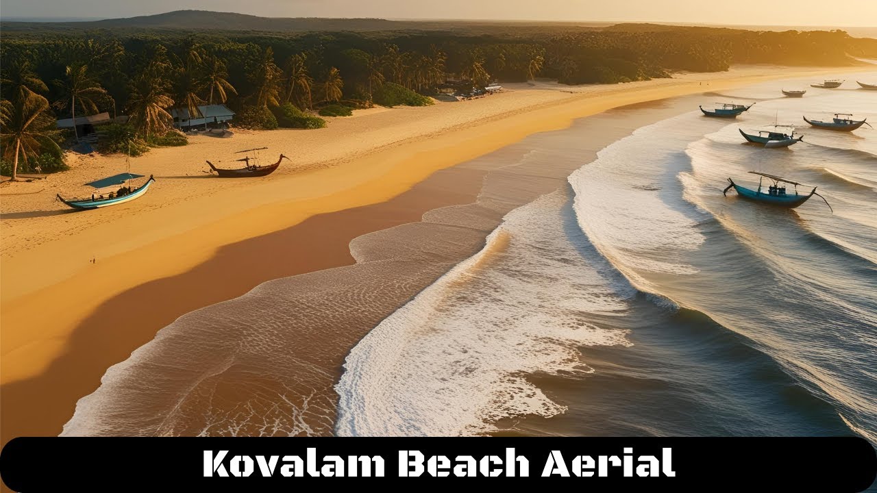 Kovalam Beach Aerial | Bharatanatyam Dance by Kali | Stunning Drone Footage Part 1