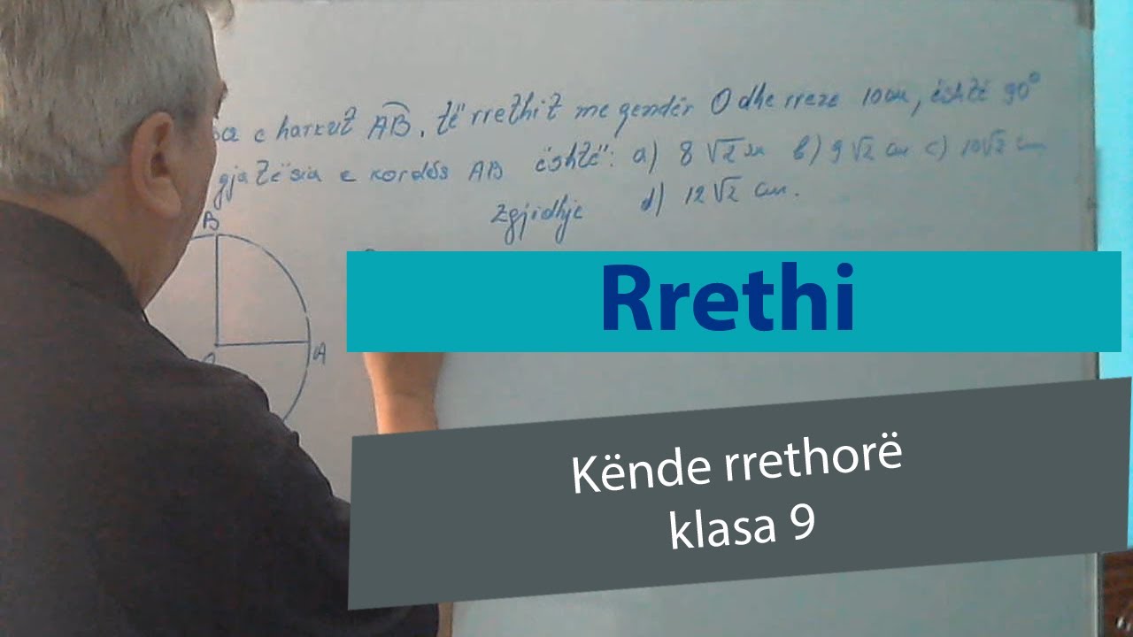 Ushtrime nga matematika për kl 9 / Kënde rrethorë