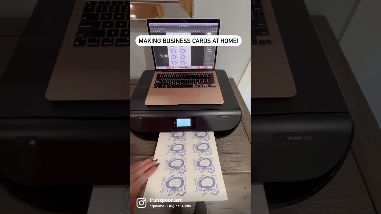 make your own business cards at home 🏡 | @fruitspoon.art