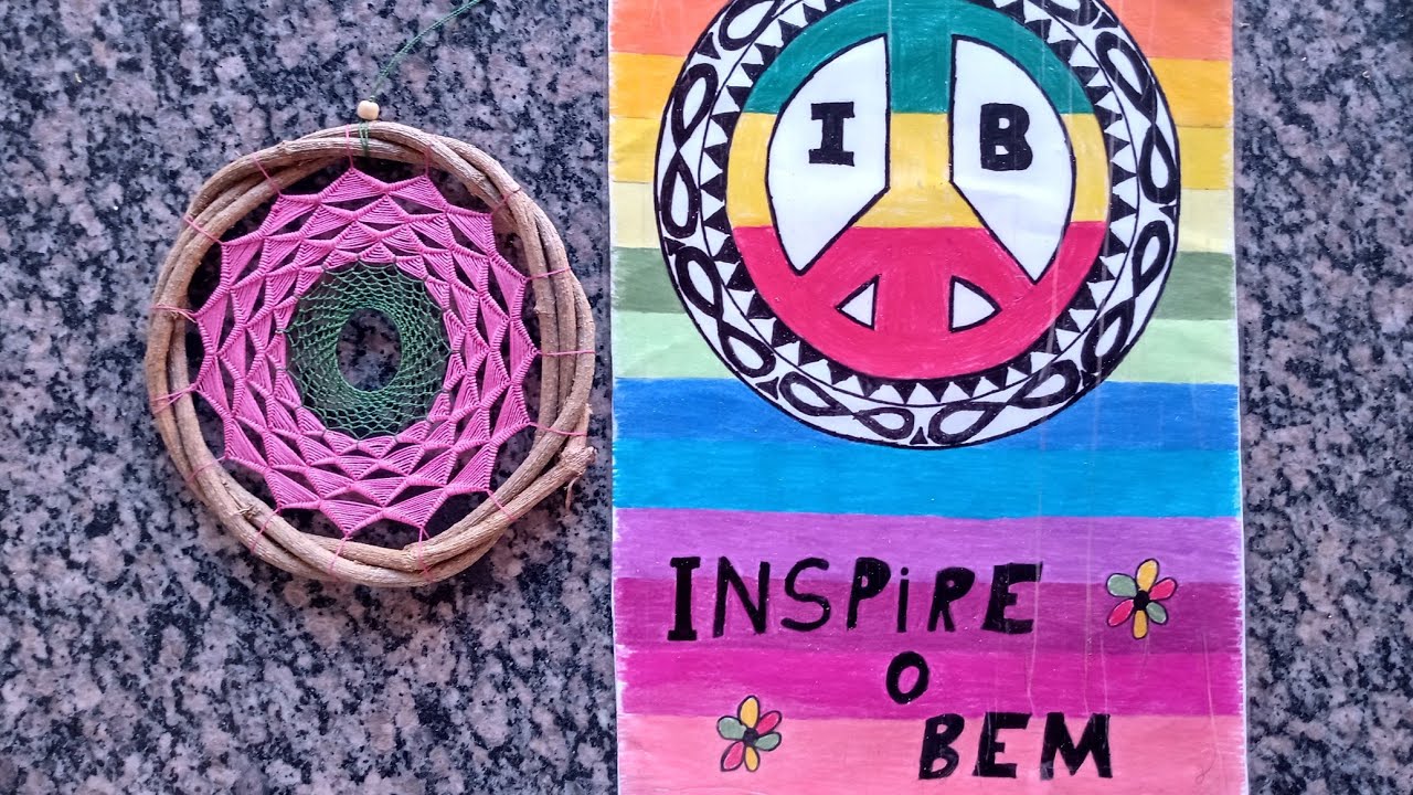 Filtro dos Sonhos - Flor psicodélica - Inspire o Bem
