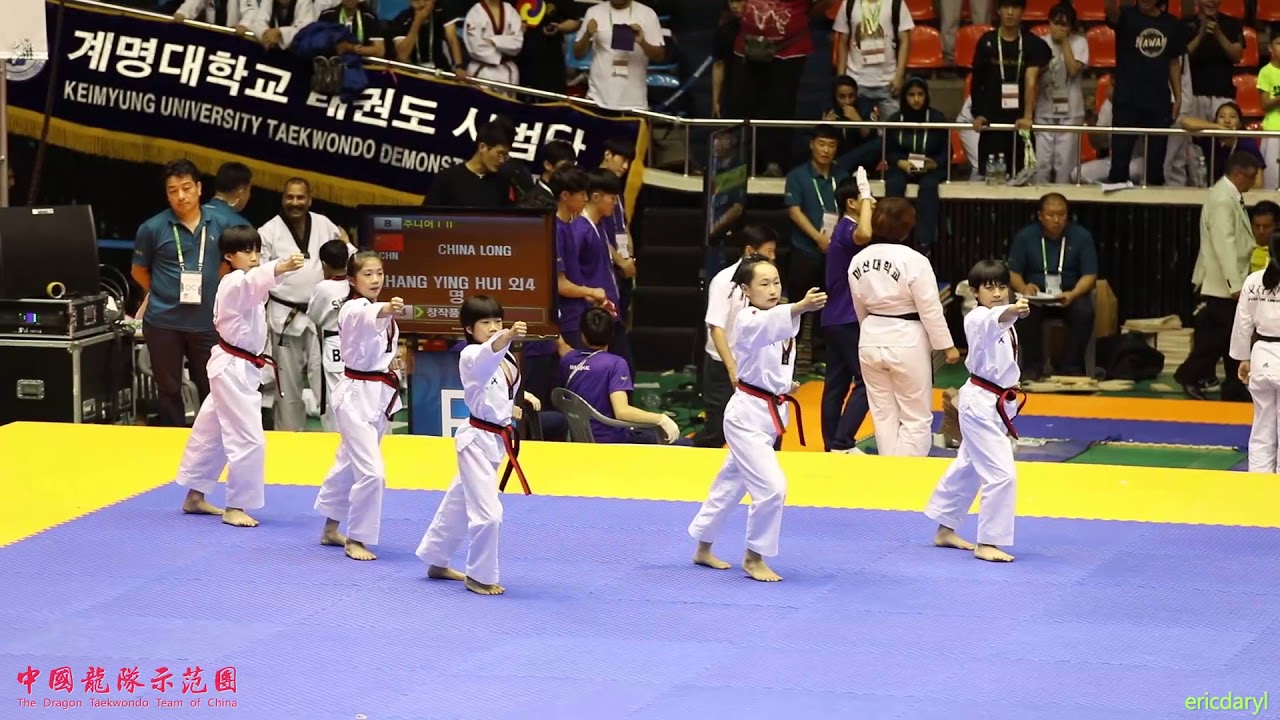 2018 Jeju World Taekwondo Hanmadang，Creative Poomsae Junior，2nd place，China Dragon Team 3