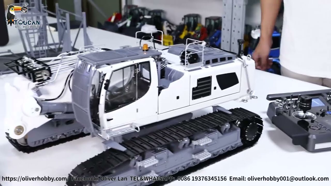 Распаковка LESU 1/14 960 все Гидравлический экскаватор с двумя насосами с стрелой для сноса и кле...