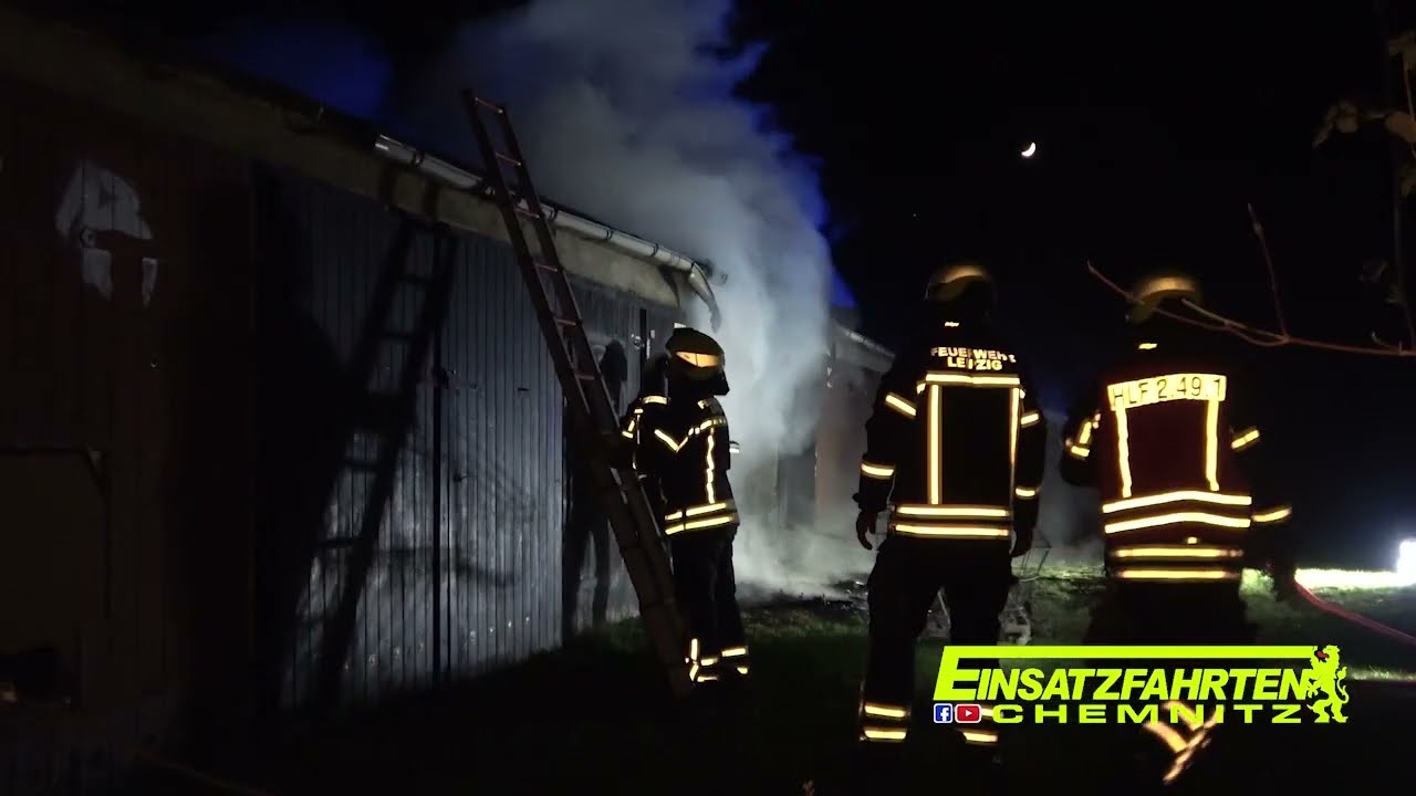 Garagenbrand in Leipzig Möckern