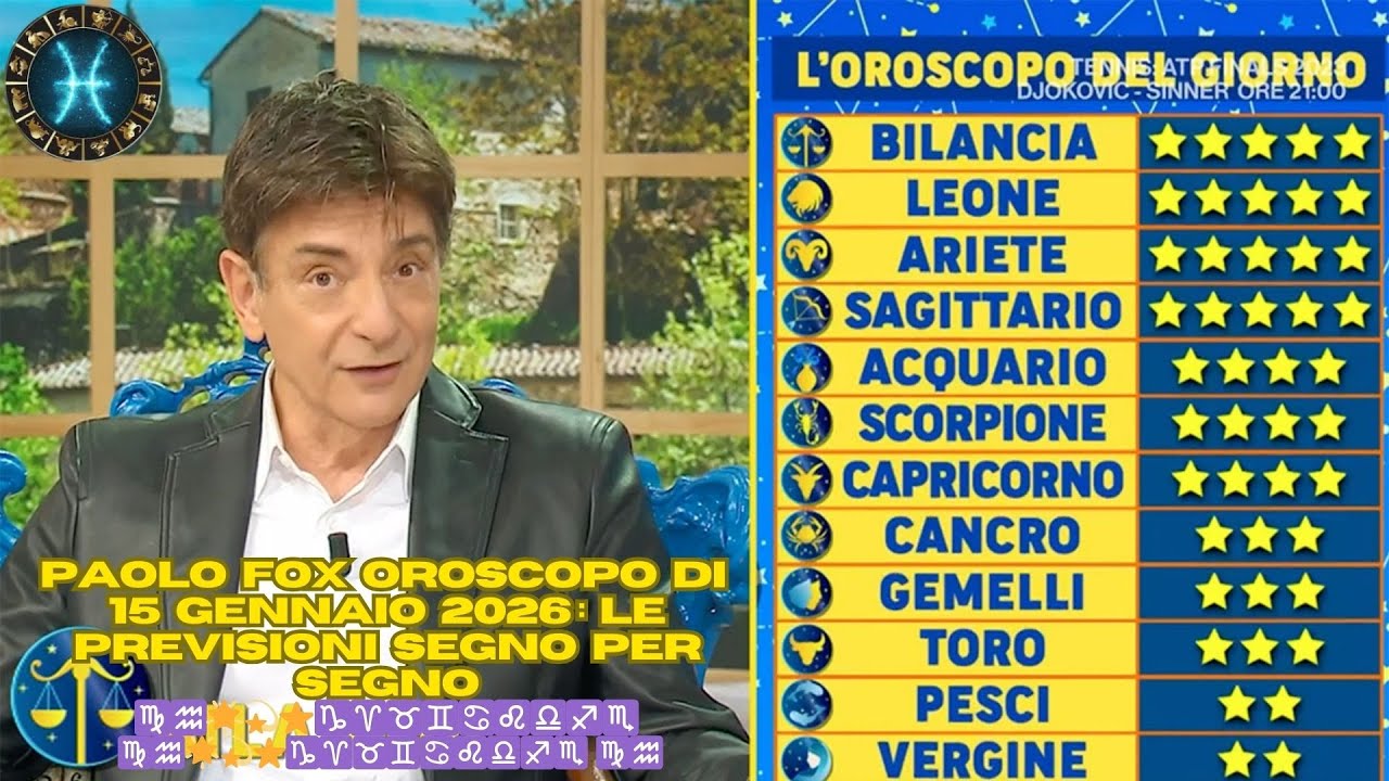 Your Facts: Paolo Fox Horoscope January 15, 2026 &ndash; Today's Complete Forecast ♍♒🌟💫⭐♑♈♉♊♋♌♎♐