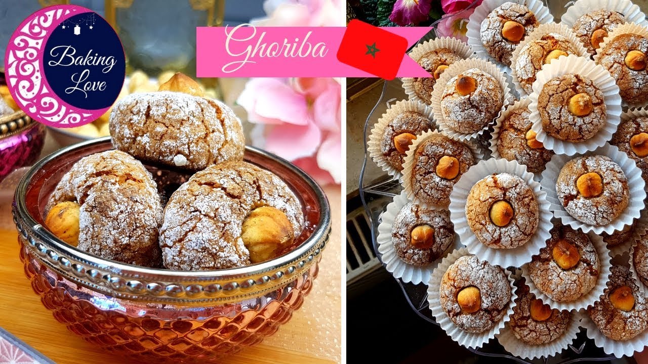 Marokkanisches Haselnuss-Gebäck Ghoriba mit Haselnüssen I ideal zu Eid