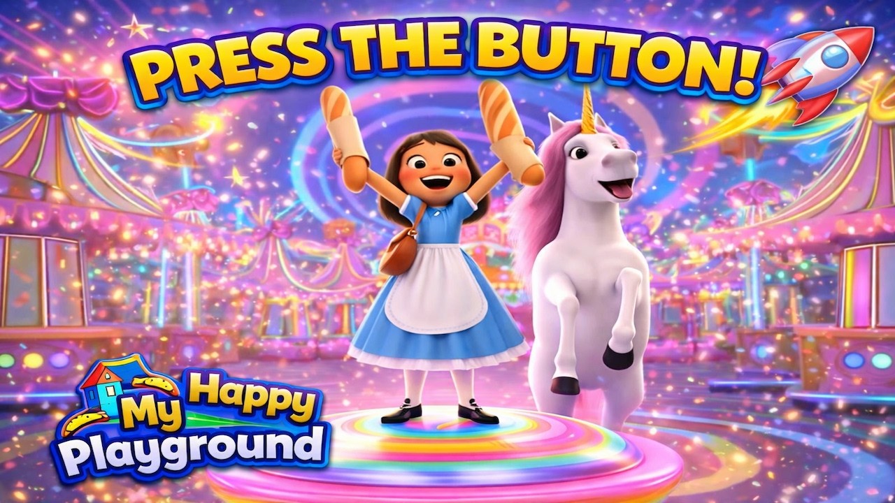 Press the Button 🚀 | Bouncy Kids Adventure Song | My Happy Playground
