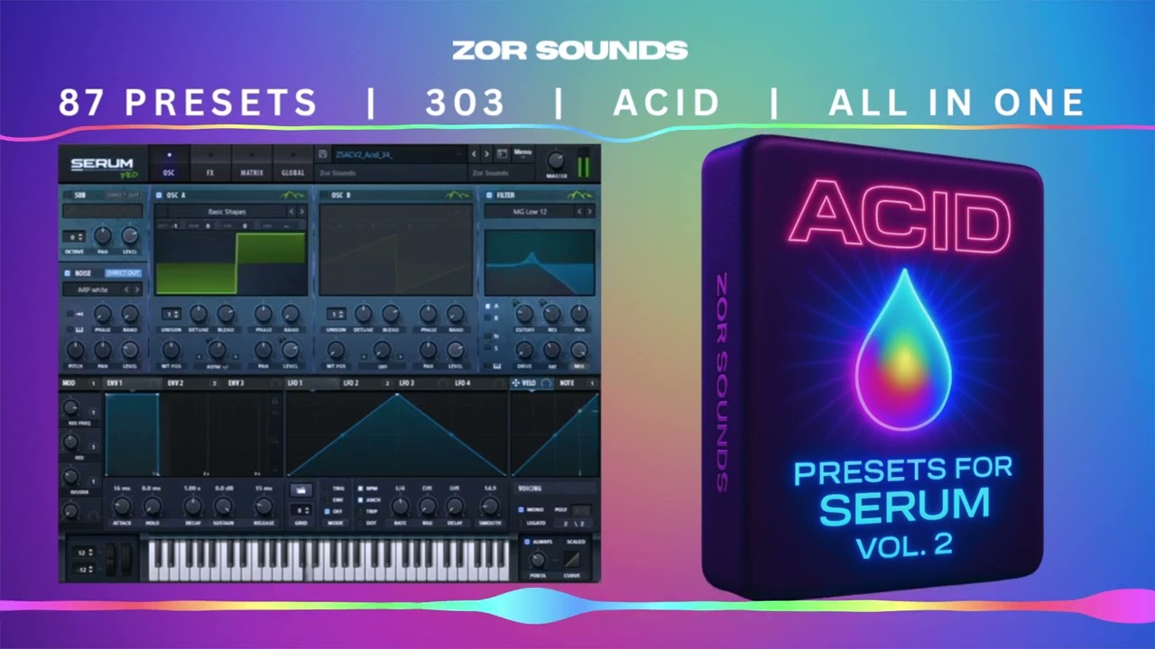 303 Acid | Serum Presets | Vol. 2 | 87 Presets #zorsounds #acidtechno #serumpresets