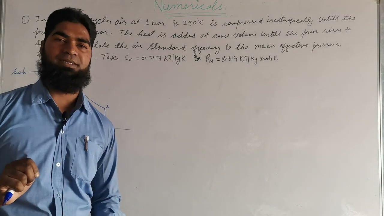 RGPV, I C Engine.LECTURE-03.Formulaes Used in IC Engine & Numerical on Otto Cycle in IC Engine