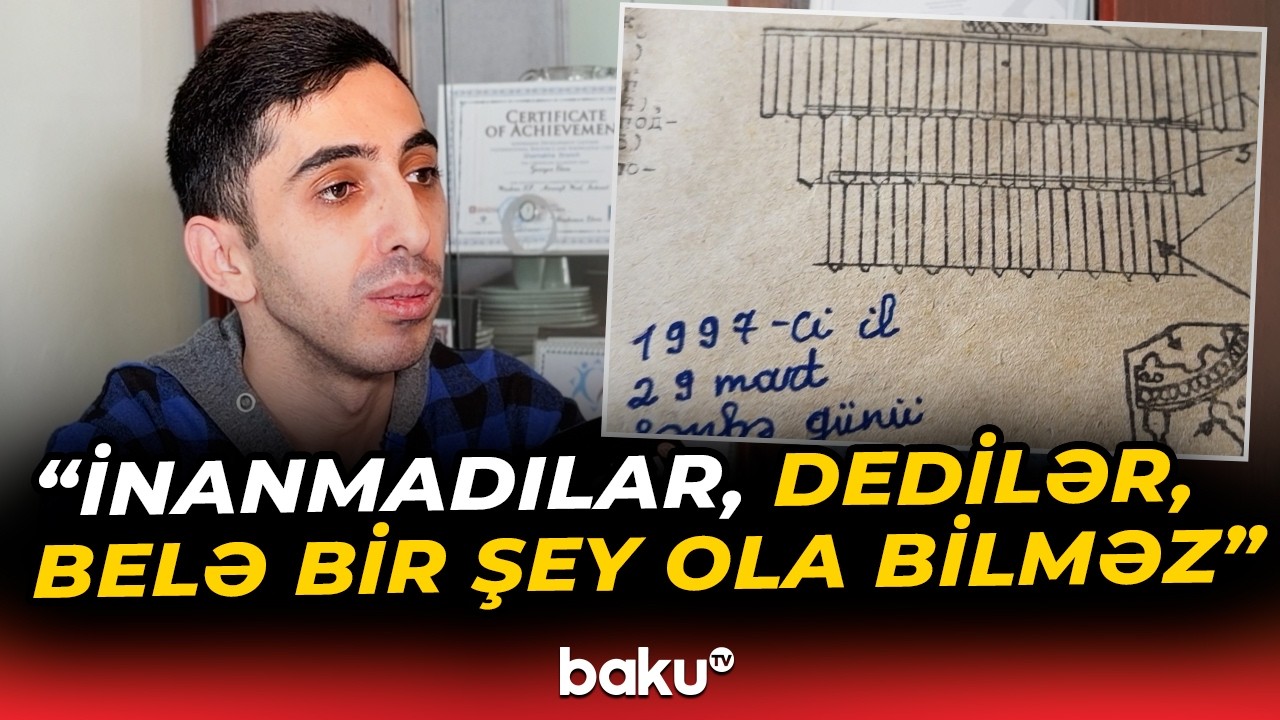 Şamaxılı gənc qeyri-adi bacarığı ilə hər kəsi heyrətləndirdi - Baku TV