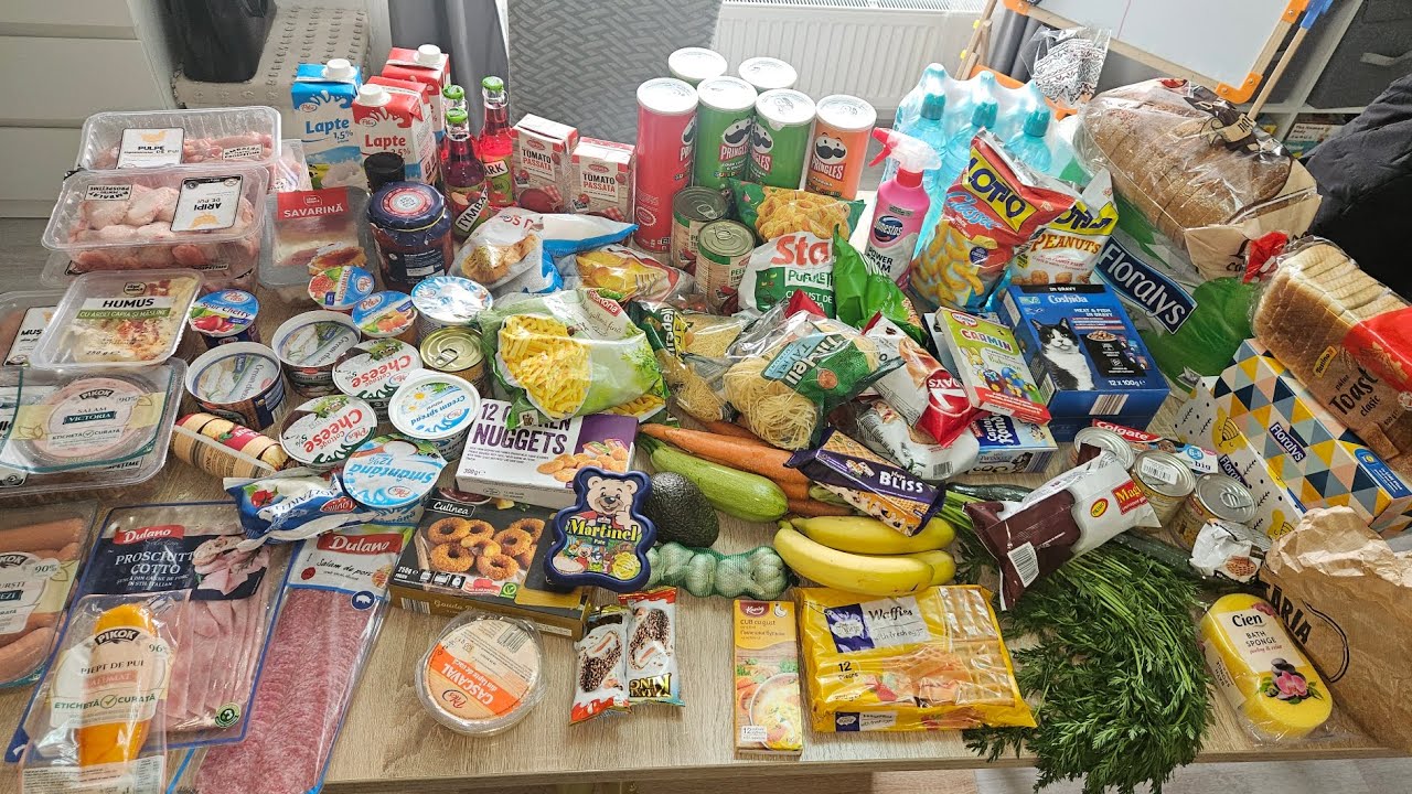 Cumpărături alimentare din Lidl cu preturile afișate-700de lei